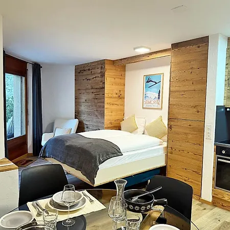 Apartment Bijou, Holz, Zentral, Mit Garage Und Pool -cb102-b St. Moritz