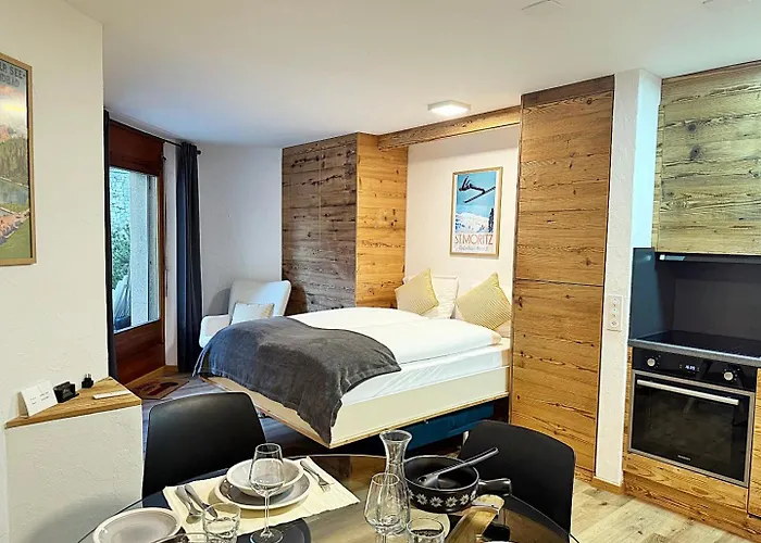 Апартаменты Bijou, Holz, Zentral, Mit Garage Und Pool -cb102-b Санкт-Мориц